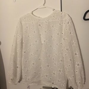 LOVELY PEPA White embroidered blouse with stars